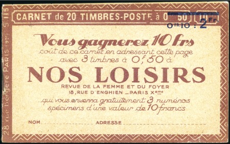 Stamp of Colonies françaises » Algérie 1926 Casbah 10c, deux carnets complets dont un ave