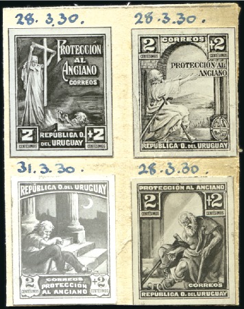 Stamp of Uruguay 1926-32 Unadpoted photographic proofs by Bradbury 