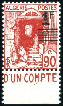 Stamp of Colonies françaises » Algérie 1940 Casbah 1F sur 90c : sélection avec six blocs 