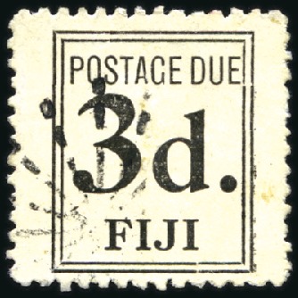 Stamp of Fiji 1917 Postage Due 3d black, used with Starburst can