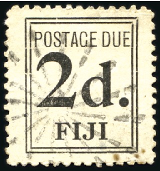 Stamp of Fiji 1917 Postage Due 2d black, used with Starburst can