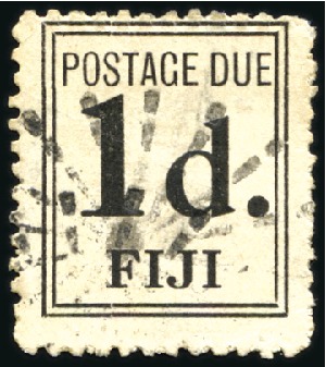 Stamp of Fiji 1917 Postage Due 1d black, used with Starburst can