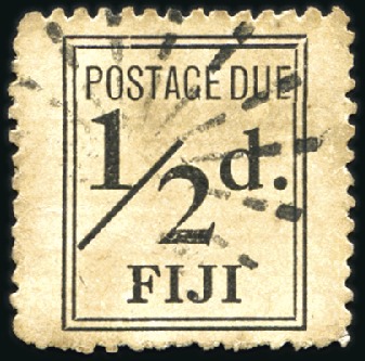 Stamp of Fiji 1917 Postage Due 1/2d black, used with Starburst c
