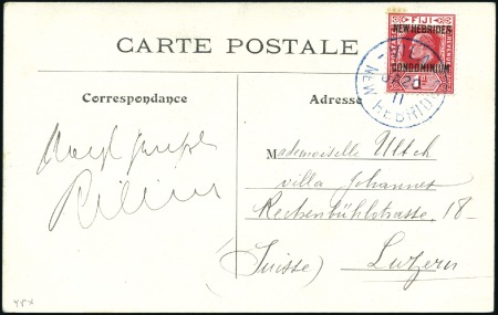 Stamp of New Hebrides 1911 (Jan 20) Picture postcard (of Turtle fishers)