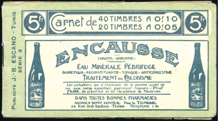Stamp of Colonies françaises » Tunisie Carnet mixte de 60 timbres avec 20 à 5c et 40 à 10