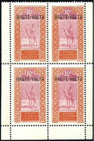 Stamp of Colonies françaises » Haute-Volta 1922 10c Orange et rose en feuille de carnet de 4,