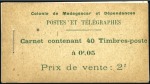 Stamp of Colonies françaises » Madagascar (Poste française) 1908 Filanzane 5c vert et olive en deux carnets co
