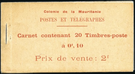 Stamp of Mauretania 1915 10c Rose et orange en carnet complet de 20 ti