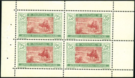 Stamp of Mauretania 1922 25c Vert et rouge en feuille de 4, le carnet