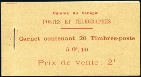 Stamp of Colonies françaises » Sénégal 1915 10c Vermillon et carmin en carnet complet de