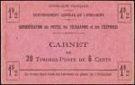 Stamp of Colonies françaises » Indochine 6c Baie d'Along, deux carnets complets de 20 timbr