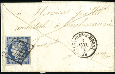 Stamp of France FIRST DAY USAGE
1850 Small neatly envelope from