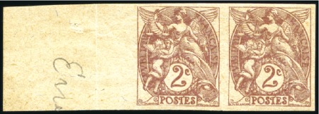 Stamp of France » Collections 1900-27, Etude sur le type BLANC avec d'innombrabl