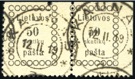 Stamp of Lithuania 1918 Selection of 1st & 2nd issue issue, noted 20S