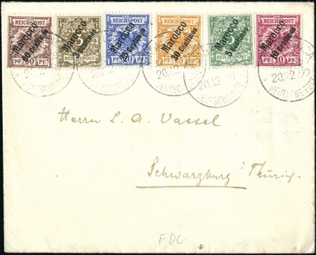 Stamp of Germany » German Foreign Offices » German Post in Morocco FIRST DAY OF USAGE

1899 Cover from Casablanca t