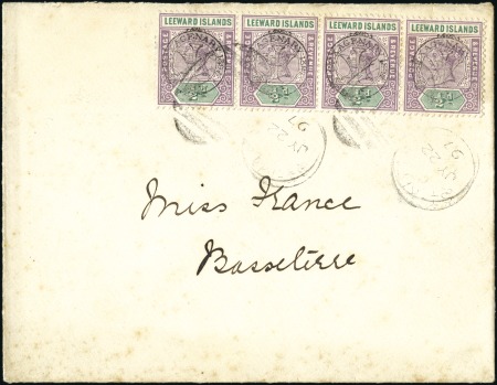 Stamp of Leeward Islands DIAMOND JUBILEE FIRST DAY COVERS

1897 Four cove