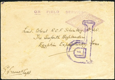 Stamp of Aden 1918 (Oct 31) Envelope from F.P.O. No.324 (Sheik O