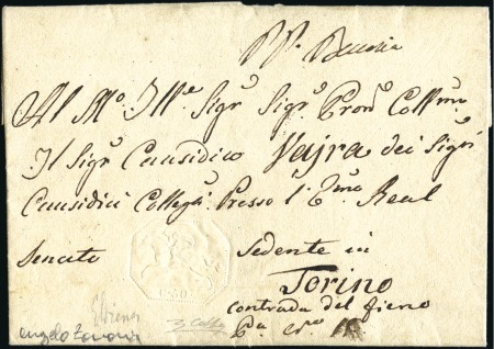 Stamp of Italian States » Sardinia GROUP OF FOUR CAVALLINI COVERS

1819 15c Blue us