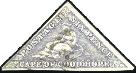 Stamp of South Africa » Cape of Good Hope 1855-63 6d Slate-Lilac, close to very good margins