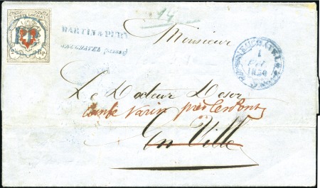 Stamp of Switzerland / Schweiz » Orts-Post und Poste Locale POSTE LOCALE EARLIEST KNOWN USAGE

1850 Folded c