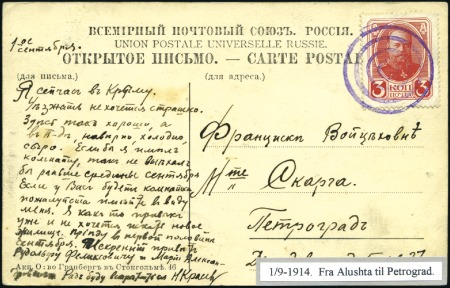 Stamp of Russia » Russia Imperial 1913 Twentieth Issue Romanovs (St. 109-125) 1914-1916 Exhibition collection on the mute (camou