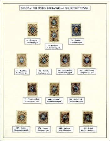 Stamp of Russia » Russia / Soviet Union Collections and Lots 1858-1876 RUSSIA - POSTMARKS: Exhibition Collectio