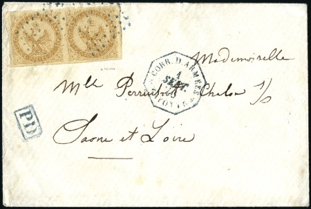 Stamp of Colonies françaises » Mayotte 1870 Lettre de Mayotte pour Chalon sur Saone avec