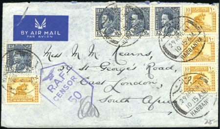 Stamp of Iraq HABBANIYA SIEGE: 1941 (Apr 29) Envelope to South A