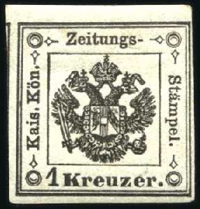 Stamp of Italian States » Lombardy Venetia Newspaper Tax Stamps 1859 Newspaper Tax stamp 1K black, mint, very fine