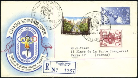 Stamp of Olympics REGISTERED LABEL: "Olympic Village" registered lab