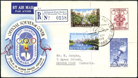 Stamp of Olympics REGISTERED LABEL: "Richmond Park Kiosk 2" register