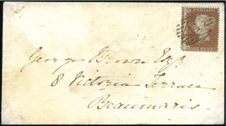 Stamp of Great Britain » 1854-70 Perforated Line Engraved ARCHER TRIAL PERF: 1854 (Mar 4) Envelope from Lond