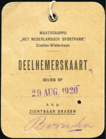 Stamp of Olympics 1920-80s, Group incl. 1920 "Netherland Sportpark" 