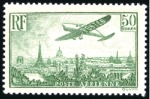 Stamp of France » Poste Aérienne 1936 Vue de Paris série complète avec 50F vert-jau