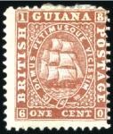 Stamp of British Guiana 1853-1921, Mostly used selection incl. 1853-59 1c 