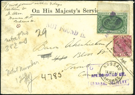 Stamp of Canada Special Delivery: 1917 (Apr 14) OHMS envelope sent