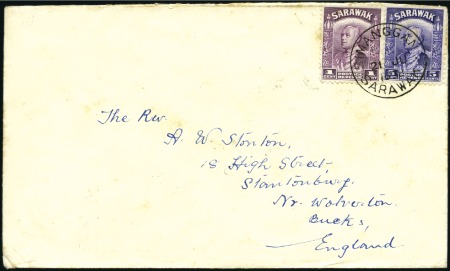Stamp of Sarawak 1938 (Jun 21) Envelope to England, bearing 1934 1c