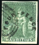 Stamp of Mauritius 1858-62 Mint & used selection incl. Britannias wit