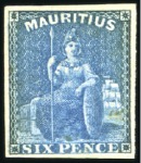 Stamp of Mauritius 1858-62 Mint & used selection incl. Britannias wit