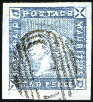 Stamp of Mauritius » 1859 Lapirot Issue » Intermediate Impressions (SG 38) 1859 Lapirot 2d blue, intermediate impression, pos