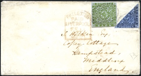 Stamp of Canada » Nova Scotia 1860 (May 20) Envelope from Wolfville to England w