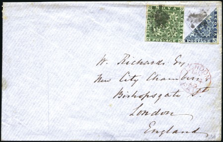 Stamp of Canada » Nova Scotia 1857 (Nov 16) Envelope from Wolfville to England w