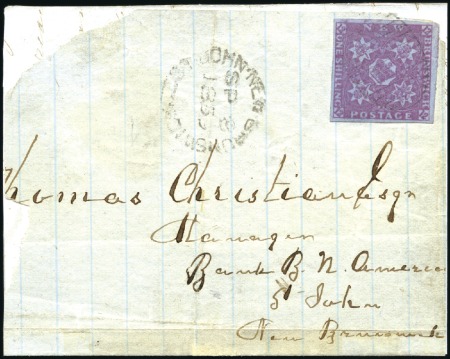 Stamp of Canada » New Brunswick 1859 (Sep 7) Part cover (front and lower backflap)