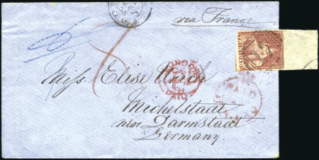 Stamp of Trinidad and Tobago 1858 (Jul 6) Envelope to Germany with 1857 1d rose
