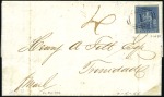Stamp of Barbados 1854 & 1855 Pair of covers with 1854 (May 2) envel