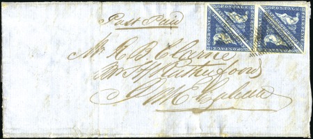Stamp of South Africa » Cape of Good Hope 1855 (Oct 6) Lettersheet to Port Elizabeth with 18