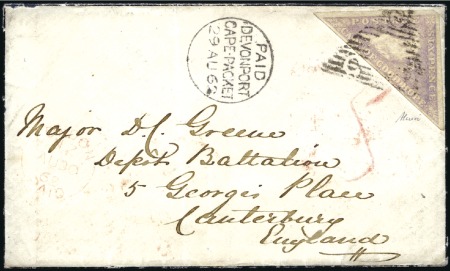 Stamp of South Africa » Cape of Good Hope 1862 (Jul 15) Mourning envelope from Grahamstown t