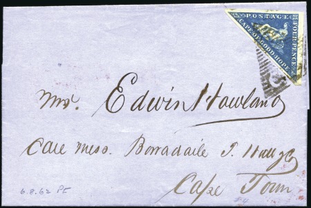 Stamp of South Africa » Cape of Good Hope 1862 (Aug 6) Wrapper from Port Elizabeth to Cape T