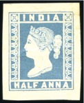 Stamp of India 1854 1/2a Reprints group incl. Spence 86 or 92 pos