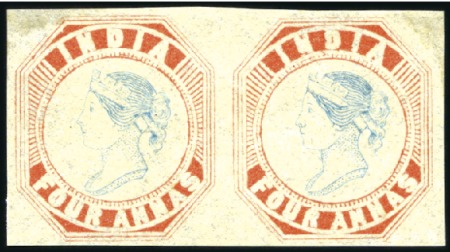 Stamp of India 1890 4a reprints incl. Spence 15 (pos.19), Spence 